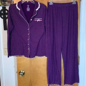 3/$15 Purple PJ set - pants and button up Size M